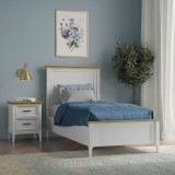 Кровать Квадро-С 90 Белый лак + антик №24 картинка 6 Кровать Квадро-С 90 Белый лак + антик №24 картинка 6